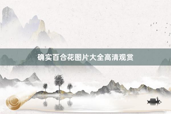 确实百合花图片大全高清观赏